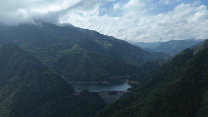 航拍江西山区延时4k