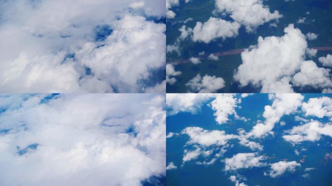 高空浮云云朵云层云彩自然风光
