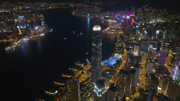 香港夜景航拍视频4K30P