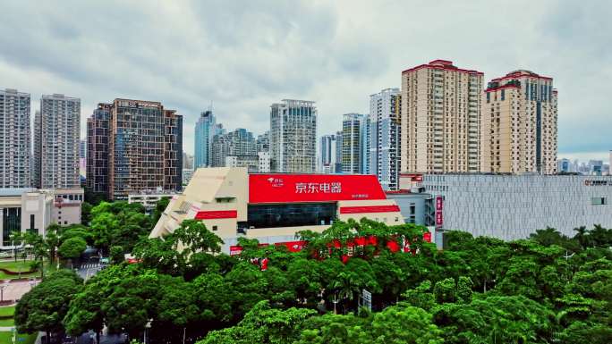 航拍京东电器南宁线下实体店