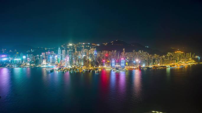 香港夜景_香港CBD_香港全景景夜景延时