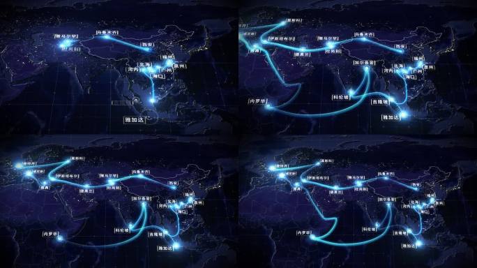 大气一带一路科技地图