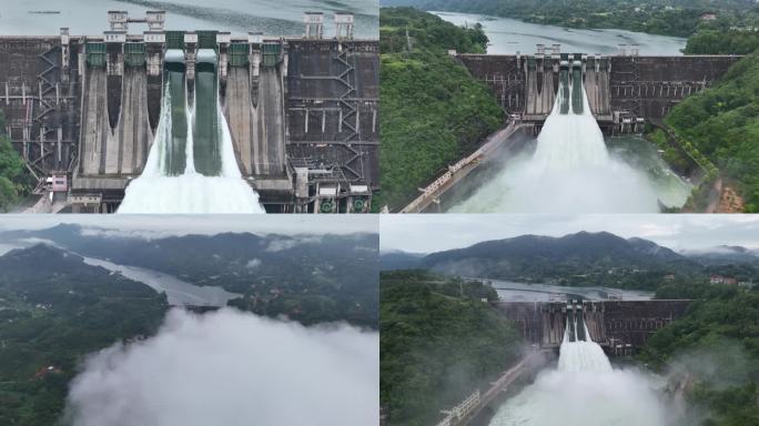 龙川枫树坝水库开闸泄洪