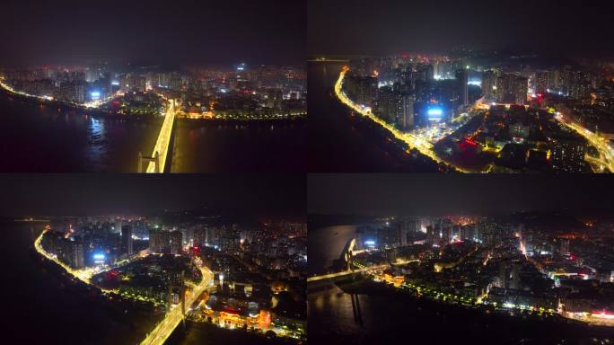 重庆市江津区夜景航拍