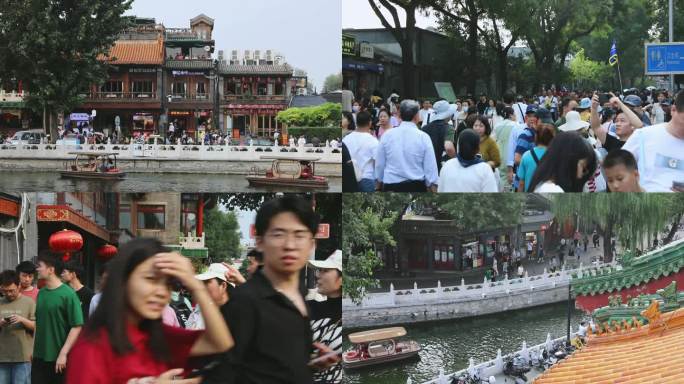 北京景区旅游人群游客回暖延时摄影