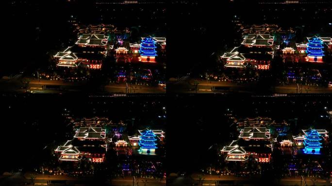 台州市椒江区，葭沚老街夜景