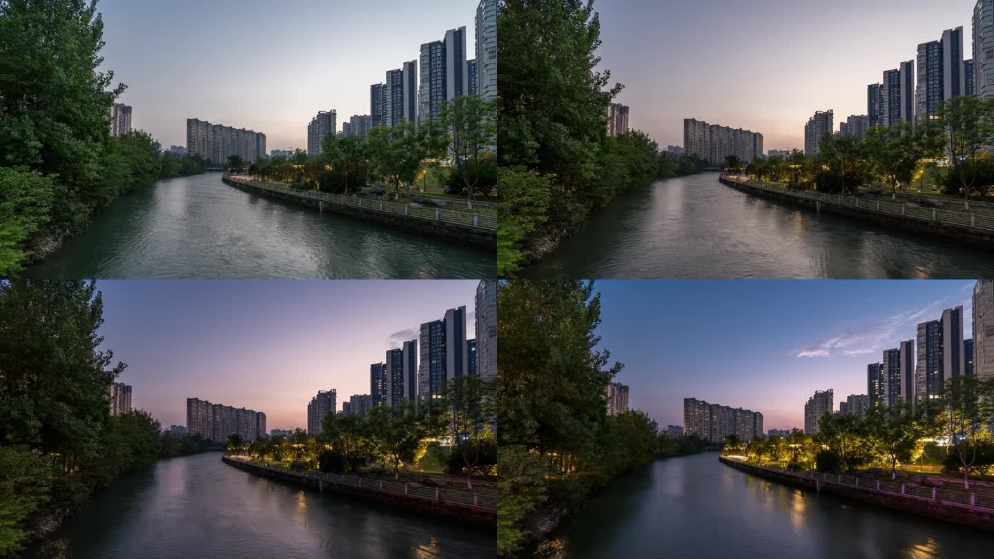 成都市温江区光华时光公园夜景