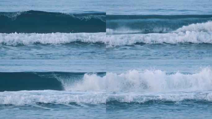 海浪翻滚慢镜头