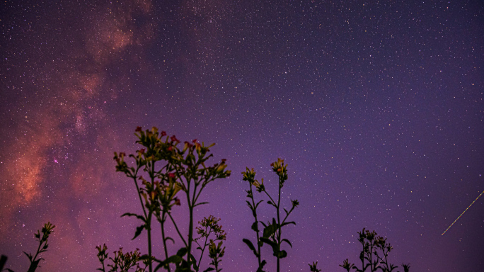 4k 延时唯美夜景星空银河