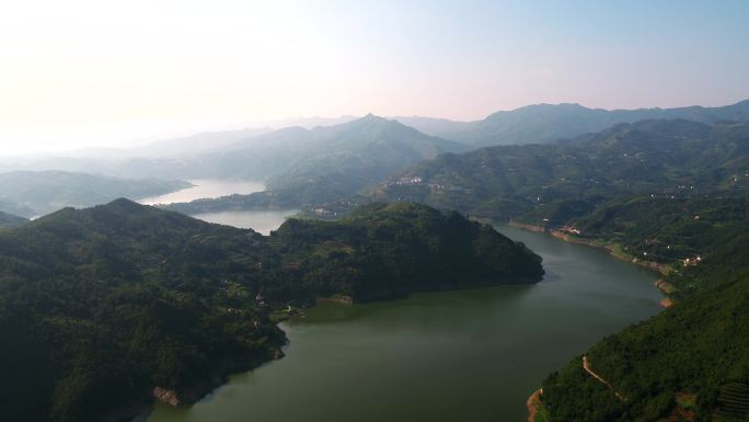 4k航拍安康瀛湖景区