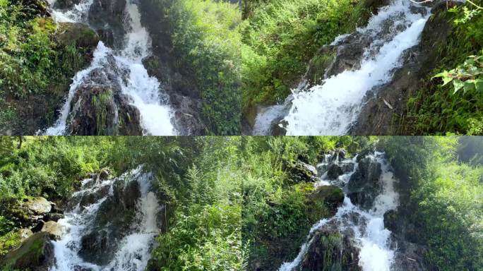 山 水 风景 瀑布 飞流  视频素材