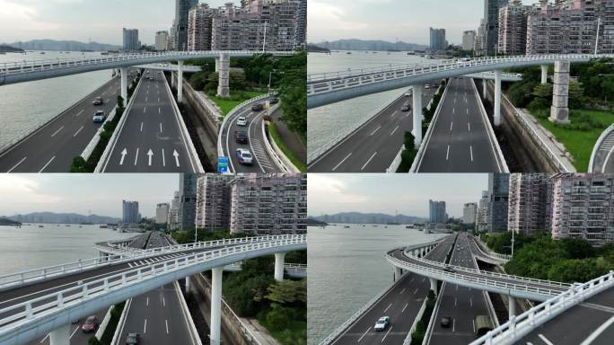 厦门演武大桥航拍4k视频