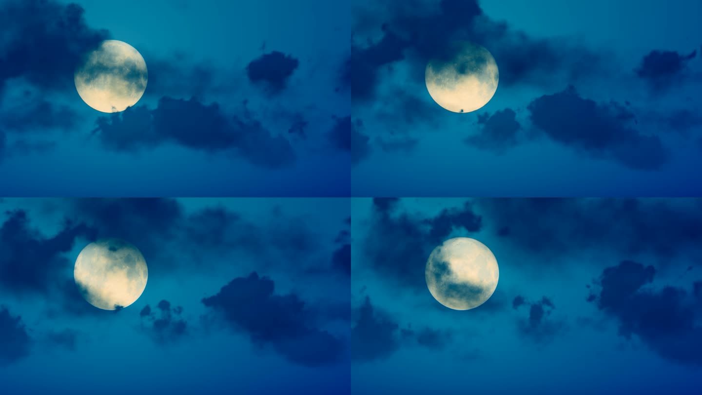夜晚乌云遮月