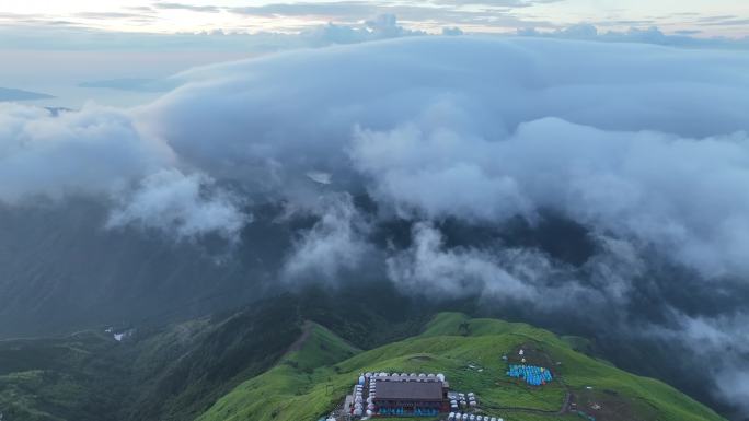 航拍武功山高山草甸4k