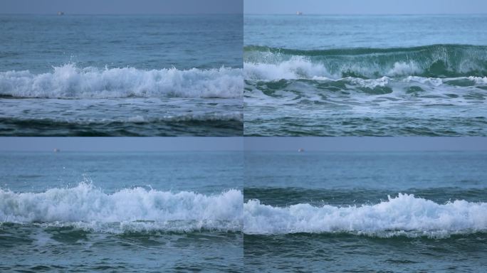 海洋浪花飞溅慢镜头