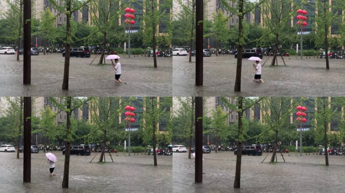 城市暴雨内涝天气预报恶劣天气极端天气