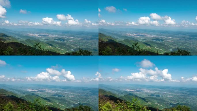 华蓥山邻水县全景