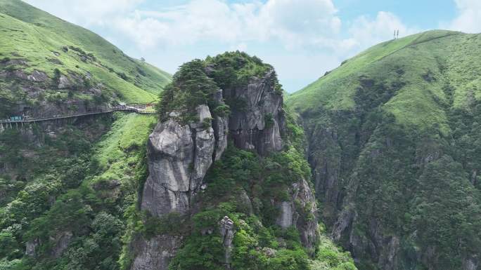 航拍武功山高山草甸4k