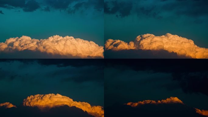 夕阳金色的云朵-云延时-云变幻-风起云涌