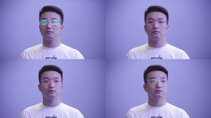 年轻戴VR眼镜虚拟现实 VR眼镜