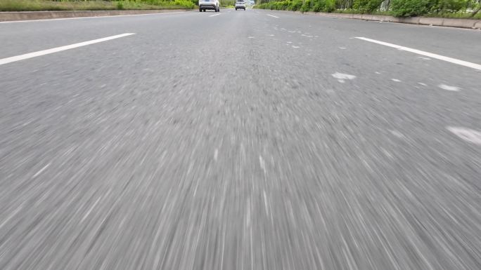 公路 道路 行车 路面 动态 特写