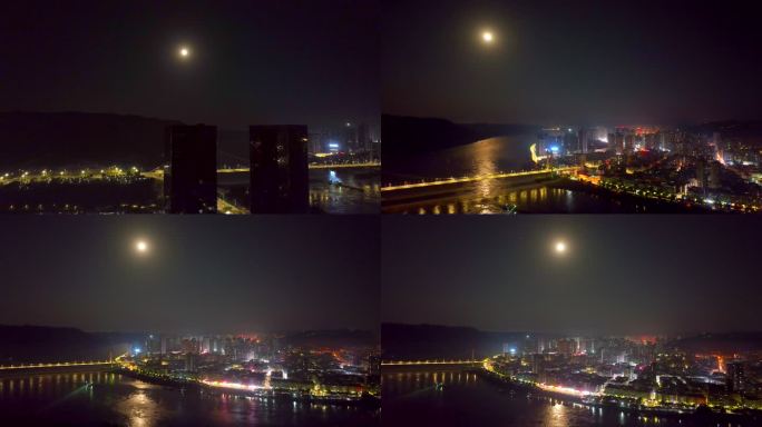 重庆市江津区夜景航拍