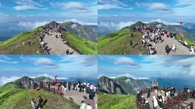 航拍武功山高山草甸4k