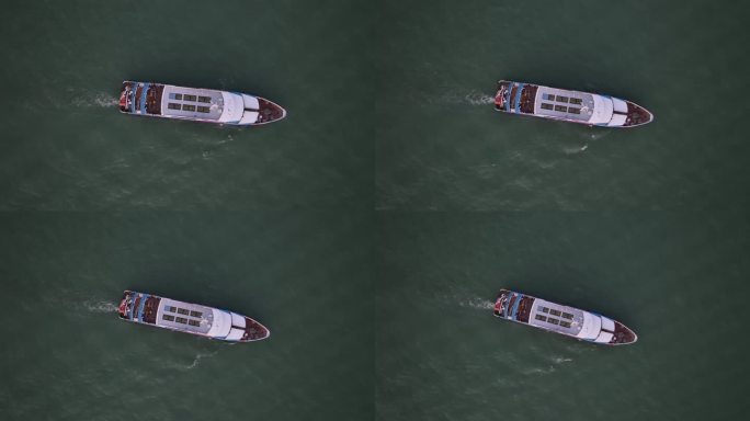 厦门海上观光游艇航拍4k视频