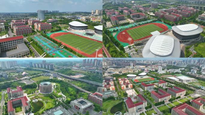 四川泸州职业技术学院校园航拍4K御三