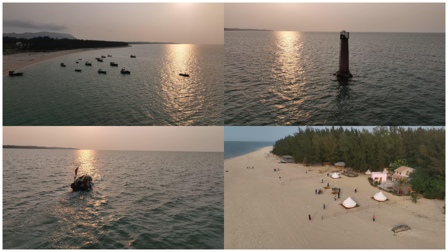 《向往的生活》拍摄地海南沙渔塘村海岸航拍