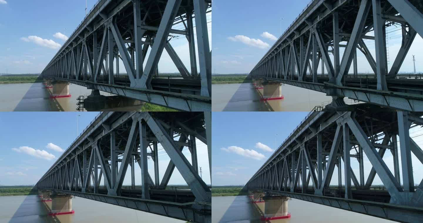 淮河铁路大桥航拍