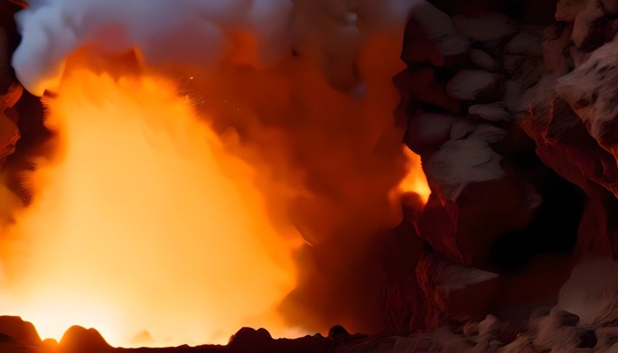 火山 火山喷发 火山爆发 活火山 岩浆