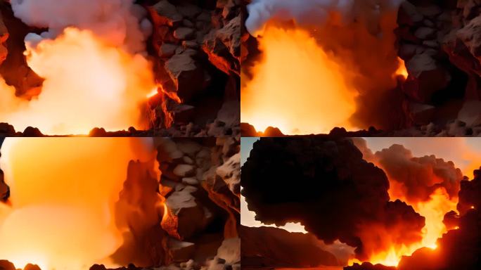 火山 火山喷发 火山爆发 活火山 岩浆