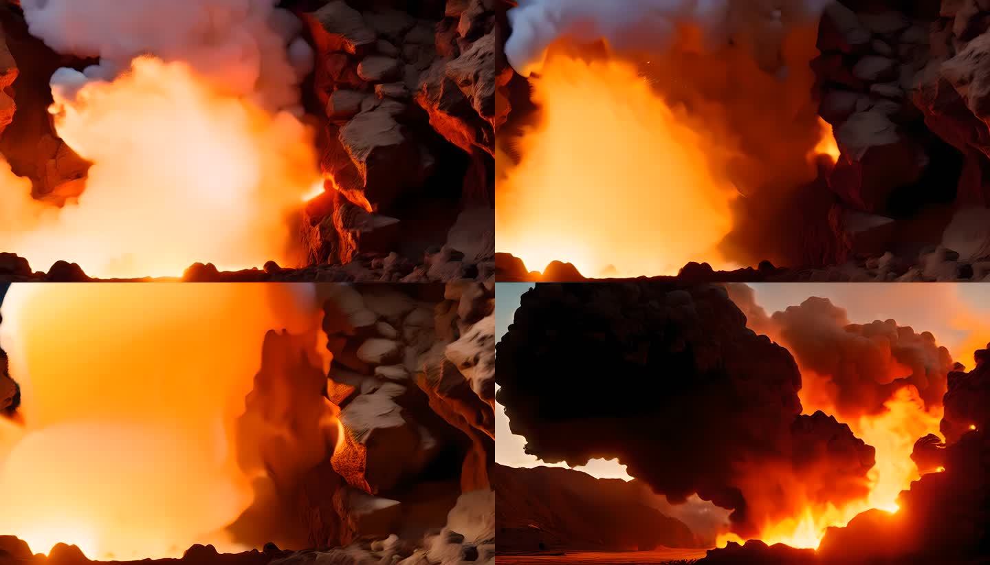 火山 火山喷发 火山爆发 活火山 岩浆