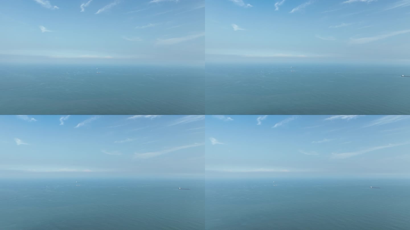 蓝色大海航拍飞向大海天空海洋风景唯美大海
