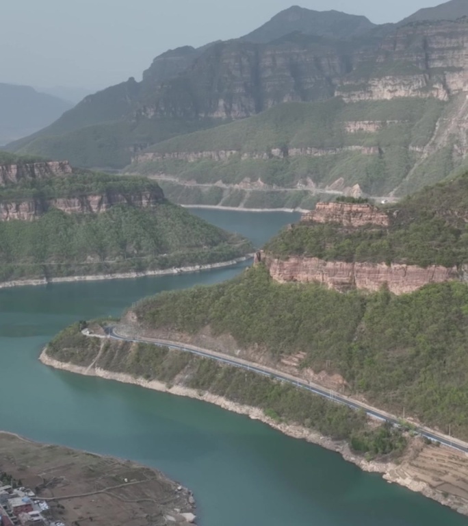 高清竖屏航拍河南山东麓林州太行山夜景合集