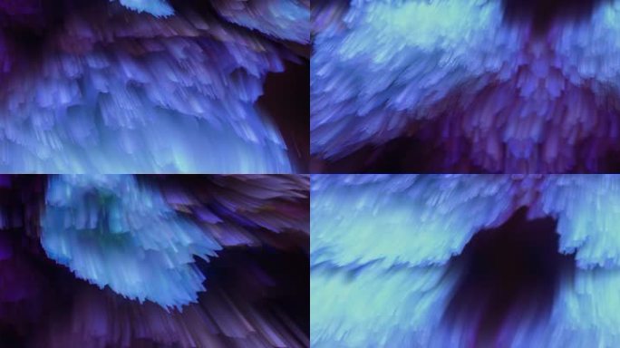 8K抽象粒子瀑布艺术创意宽幅背景素材18