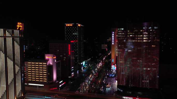 郑州国贸夜景航拍