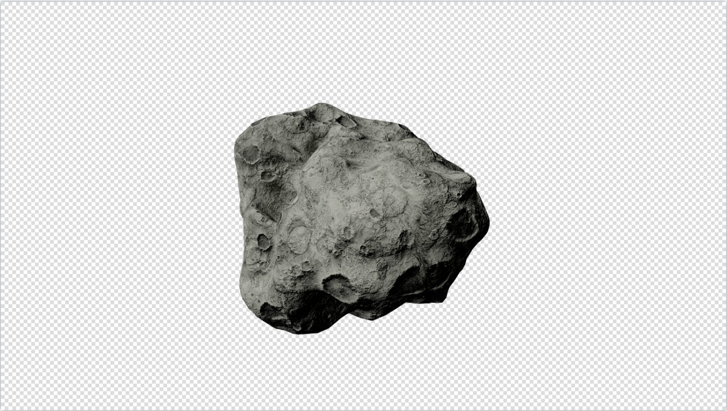 4K单个陨石循环素材A（透明背景）