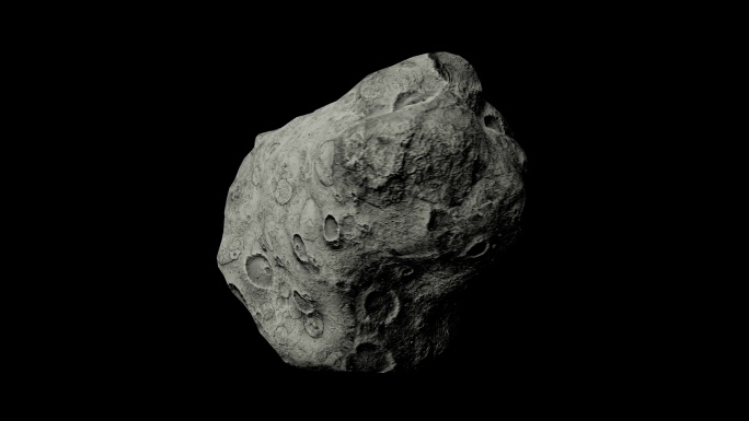 4K单个陨石循环素材A（透明背景）