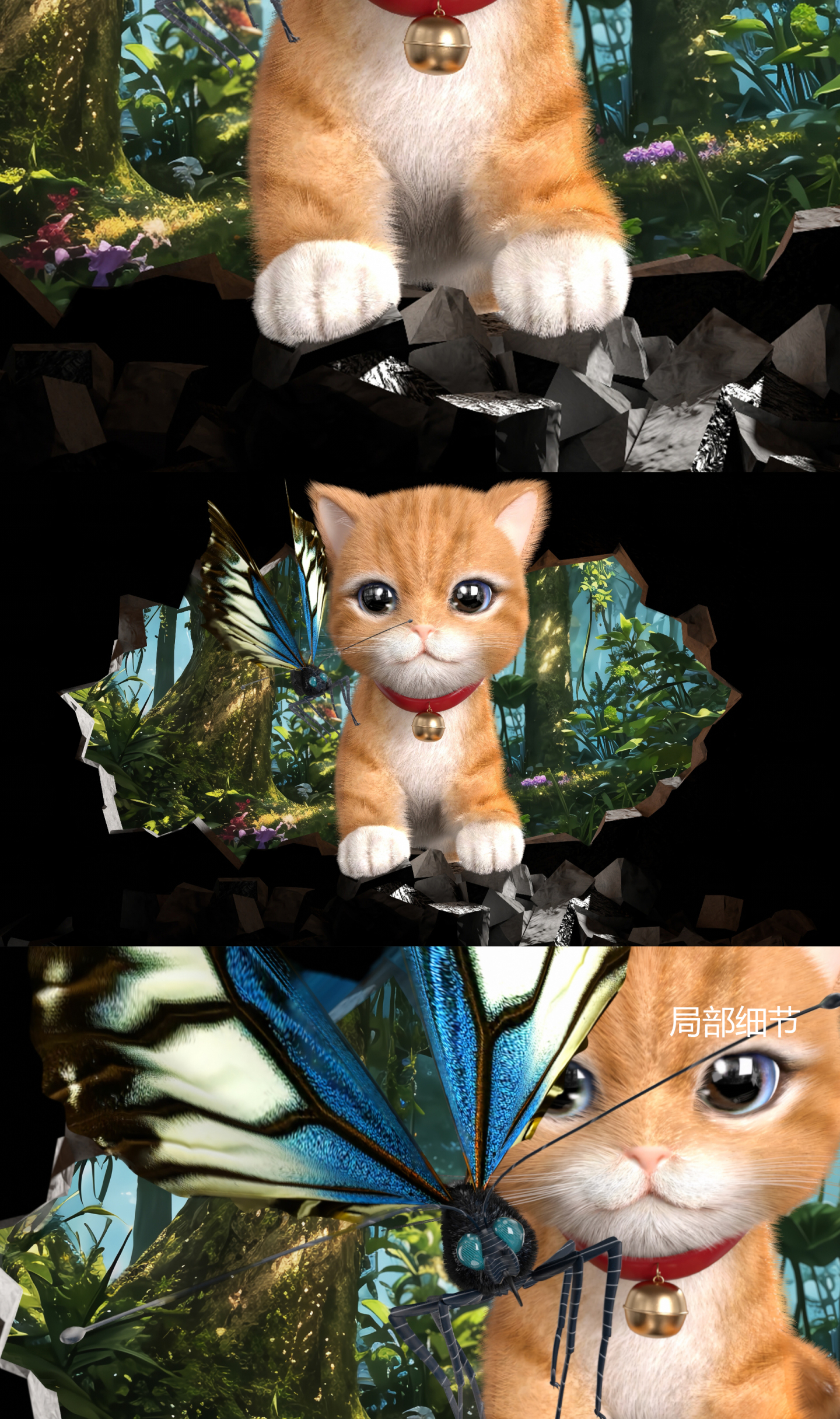 LED裸眼3D动物投影mapping小猫