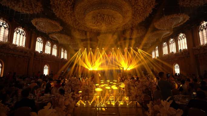 大型室内舞台活动婚礼灯光秀