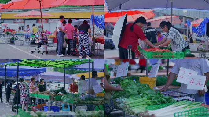 农贸市场市民买菜