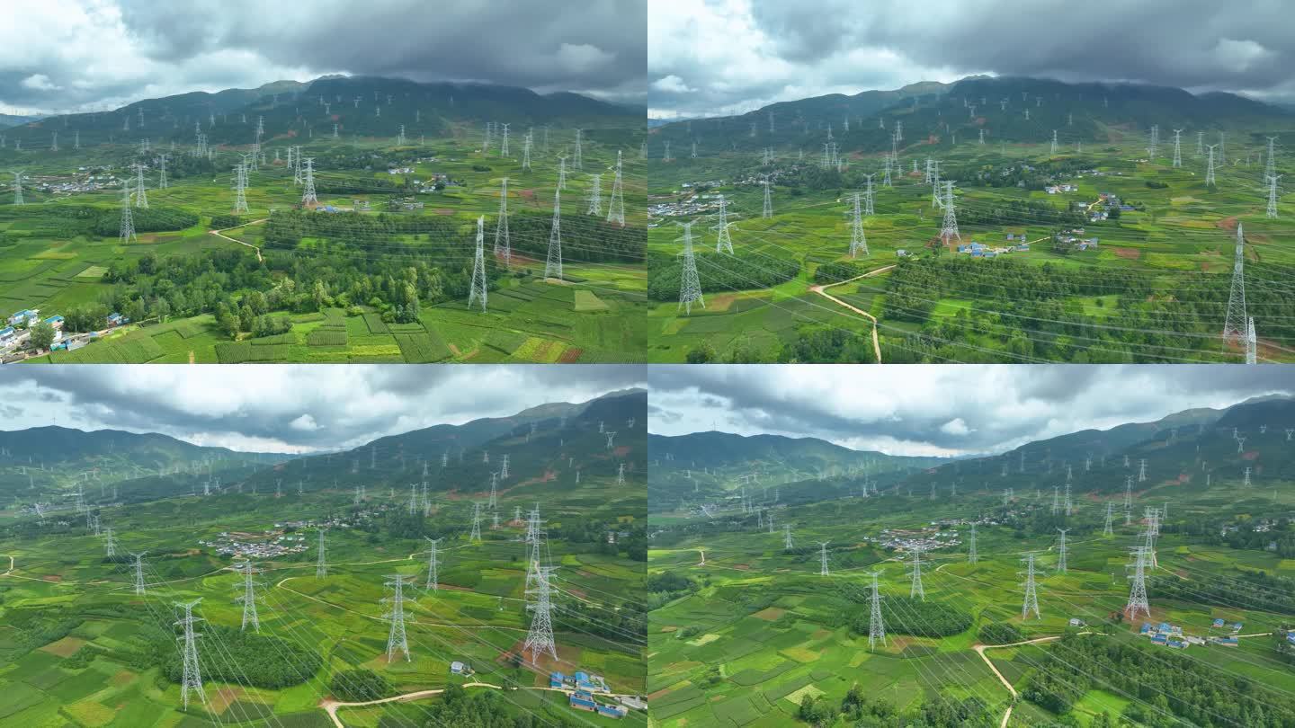四川凉山州高压电网航拍宣传片4K御三