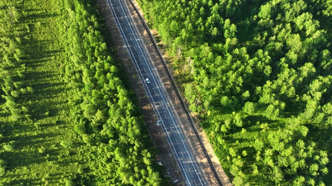 汽车行驶在户外公路