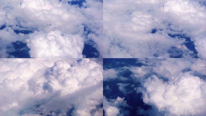 高空云端云朵浮云云彩云海