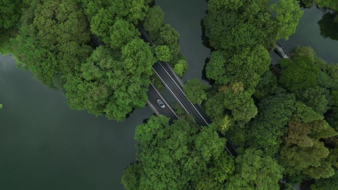 航拍杭州西湖景区