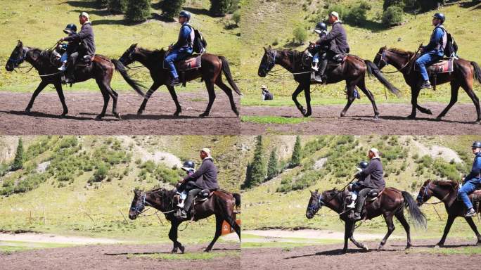 新疆 夏塔 马 骑马 游客 游客骑马