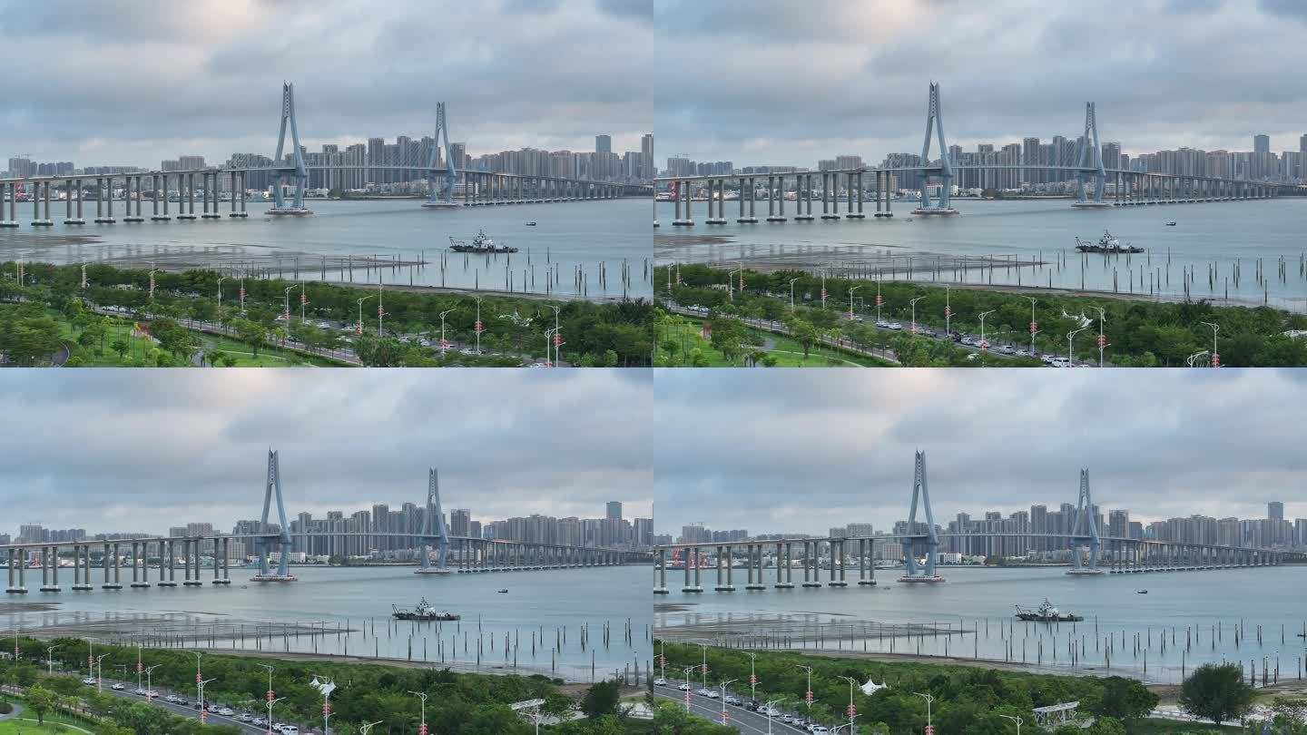 【正版原创】湛江海湾大桥城市航拍