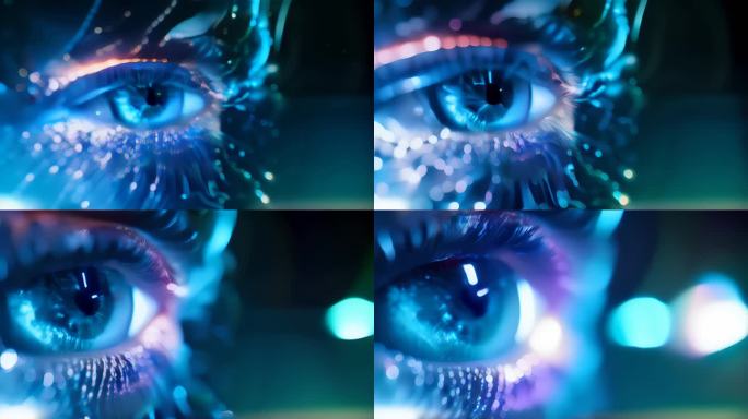 科技 粒子 未来 眼睛 瞳孔眼睛